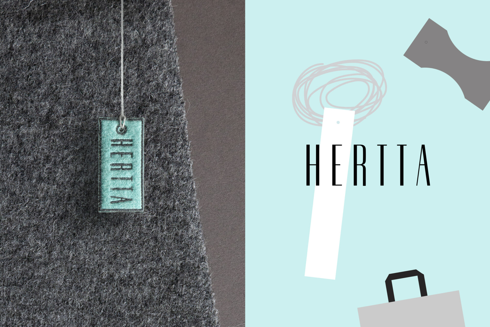 Visuaalne identiteet, logo ja bränding - Hertta Knitwear